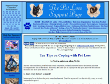 Tablet Screenshot of pet-loss.net